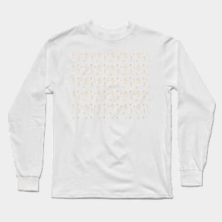 Nature Gold Pattern, Art Nouveau Ornamentals Pattern Long Sleeve T-Shirt